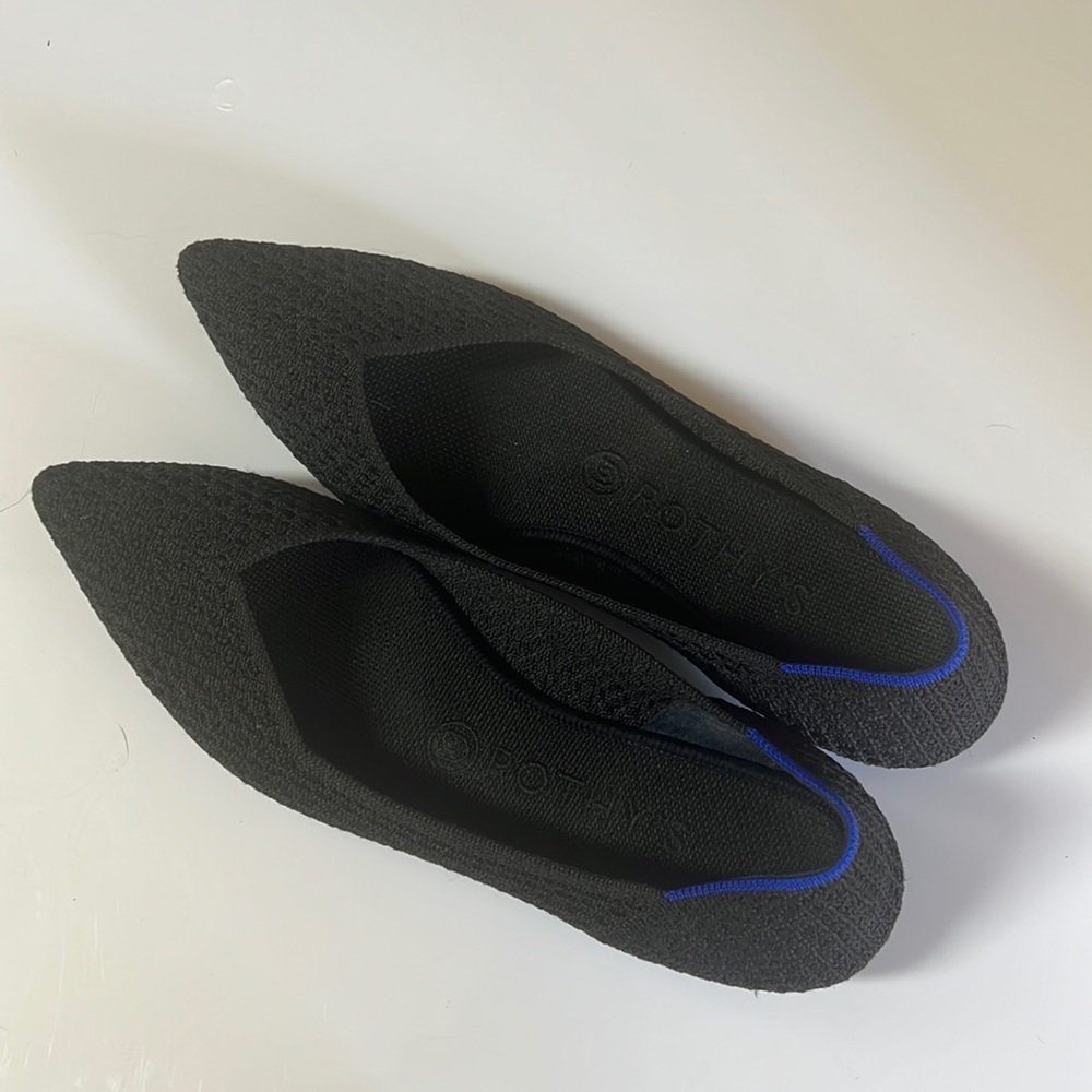 Rothy’s point toe flat black